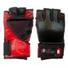 BOLD LOOK RFG THUMBLESS MMA LEATHER GLOVES - Black/Red