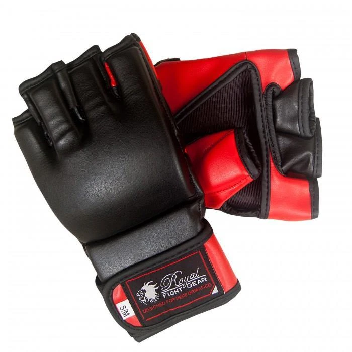 BOLD LOOK RFG MMA ARTIFICIAL LEATHER GLOVES - Black/Red 4 BOLD LOOK RFG MMA ARTIFICIAL LEATHER GLOVES - Black/Red - Image 2