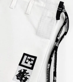 Combat Corner BJJ Life CompLite White BJJ GI -Boxing Martial Arts Shop BJJ LIFE CompLite WHITE GI PANTS DETAIL 600x675 1