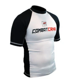 Combat CornerRash Guard Black & Red Logo