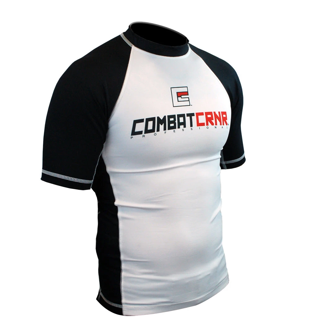 Combat CornerRash Guard Black & Red Logo 3 Combat CornerRash Guard Black & Red Logo