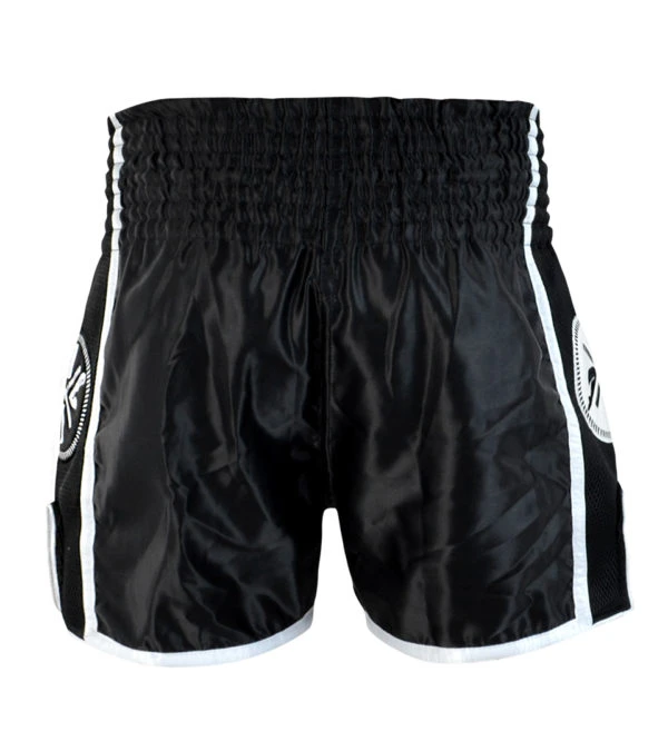 Combat Corner Black/White CRNR Muay Thai Shorts 4 Combat Corner Black/White CRNR Muay Thai Shorts - Image 2