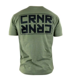 Combat Corner CRNR Reverse T-Shirt OD Green 5 Combat Corner CRNR Reverse T-Shirt OD Green -Boxing Martial Arts Shop CRNR Reverse T Shirt ARMY GREEN BACK 600x675 1