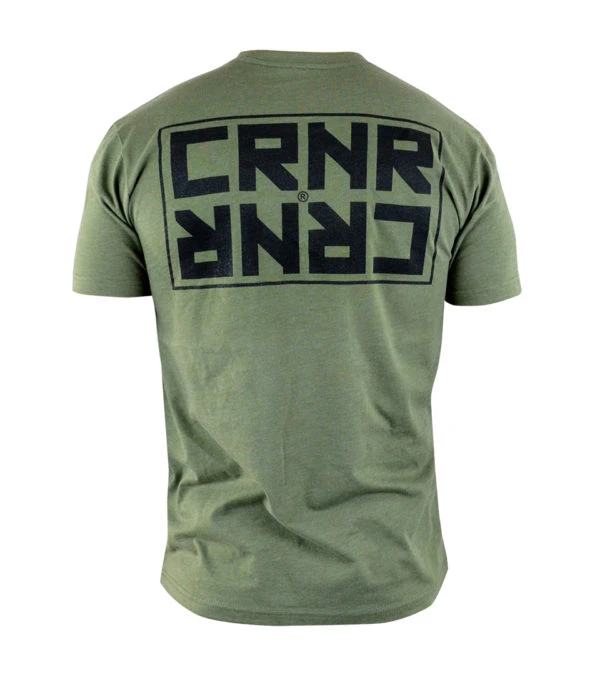 Combat Corner CRNR Reverse T-Shirt OD Green 4 Combat Corner CRNR Reverse T-Shirt OD Green - Image 2