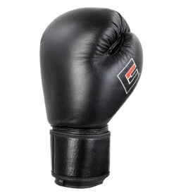 Combat Corner Elite Boxing Gloves Leather | Black -Boxing Martial Arts Shop Elite Boxing Gloves BLACK ANGLE 29619.1598635940