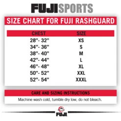 FUJI SPORTS FREESTYLE IBJJF RANKED RASHGUARD SHORT SLEEVE 23 FUJI SPORTS FREESTYLE IBJJF RANKED RASHGUARD SHORT SLEEVE -Boxing Martial Arts Shop Fuji Rash Guard Size Chart 2