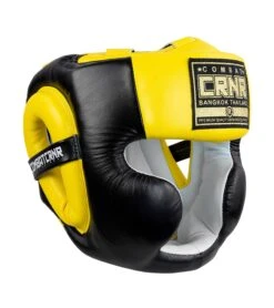 Combat Corner HMIT Full Face Head Gear 18 Combat Corner HMIT Full Face Head Gear -Boxing Martial Arts Shop HMIT Full Face HEADGEAR YELLOW ANGLE 03465.1594392379