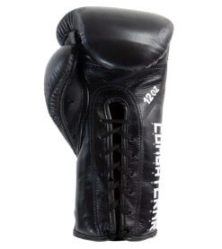 Combat Corner HMIT Lace Up Sparring Gloves | Black -Boxing Martial Arts Shop HMIT Lace Up SPARRING Gloves BLACK BACK 19658