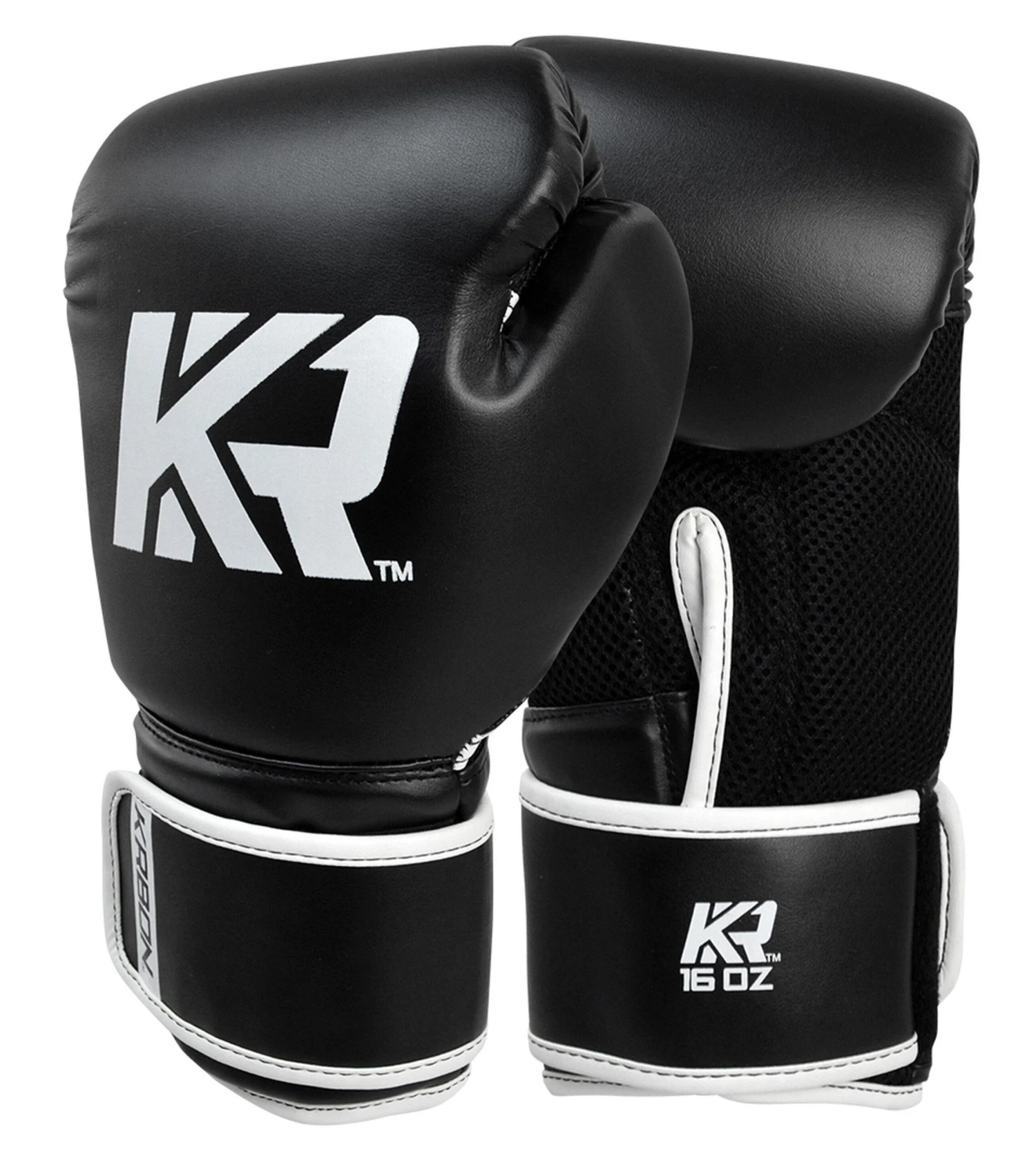Combat Corner KRBON Boxing Gloves Wraps Black-White 3 Combat Corner KRBON Boxing Gloves Wraps Black-White