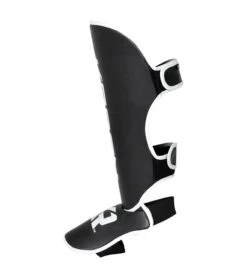 Combat Corner KRBON Shin Guards -Boxing Martial Arts Shop KRBON SHIN GUARDS BLACK and White LEFT 77741.1573059123