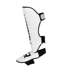 Combat Corner KRBON Shin Guards -Boxing Martial Arts Shop KRBON SHIN GUARDS WHITE and Black LEFT 09420.1573060067