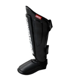 Combat Corner Supreme Shin Guards -Boxing Martial Arts Shop SUPREME SHIN GUARDS BLACK LEFT 600x675 1