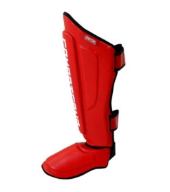 Combat Corner Supreme Shin Guards -Boxing Martial Arts Shop SUPREME SHIN GUARDS RED LEFT 600x675 1