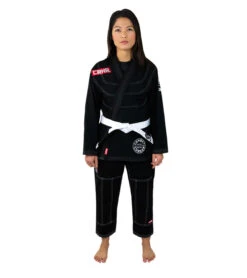 Combat Corner Womens BJJ GI -v6 - FREE WHITE BELT 24 Combat Corner Womens BJJ GI -v6 - FREE WHITE BELT -Boxing Martial Arts Shop Womens v6.1 BJJ Gi 2020 Update BLACK FRONT 24959