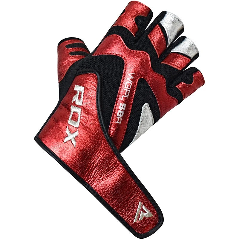 RDX SPORTS RDX S8 BOLD RED LEATHER GYM GLOVES 6 RDX SPORTS RDX S8 BOLD RED LEATHER GYM GLOVES - Image 4