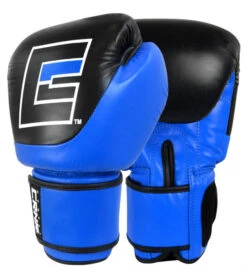 Combat Corner Competition Velcro Boxing Gloves Blue
