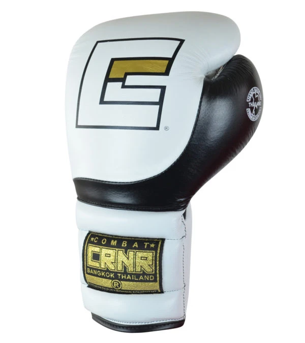 Combat Corner HMIT Lace Up Sparring Gloves White/Black 6 Combat Corner HMIT Lace Up Sparring Gloves White/Black - Image 4