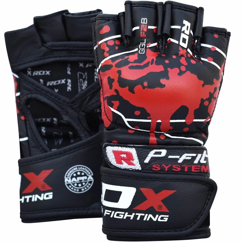 RDX SPORTS RDX F2 BLACK LEATHER MMA FIGHT GLOVES 3 RDX SPORTS RDX F2 BLACK LEATHER MMA FIGHT GLOVES
