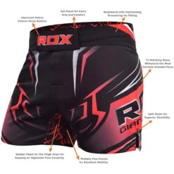 RDX SPORTS RDX R8 RED MMA SHORTS -Boxing Martial Arts Shop rdx mma shorts fighting grappling 112