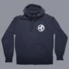 Scramble Brush Logo Zip Hoodie - Navy