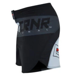 Combat Corner Supreme Hybrid Fight Shorts (Charcoal) 8 Combat Corner Supreme Hybrid Fight Shorts (Charcoal) -Boxing Martial Arts Shop thaiShortsGrayWhiteLeft 600x600 1