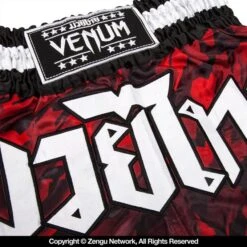Venum Tecmo Muay Thai Shorts - Red -Boxing Martial Arts Shop vn sh 031 568